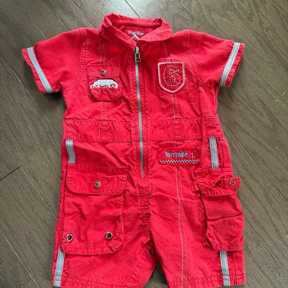 Vintage Marèse “Formule 1” f1 formula 1 Racing Romper French